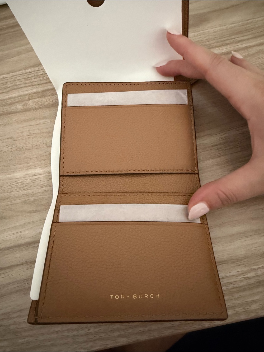 Tory Burch Men's Camel/Tan Leather Card & Key Holder